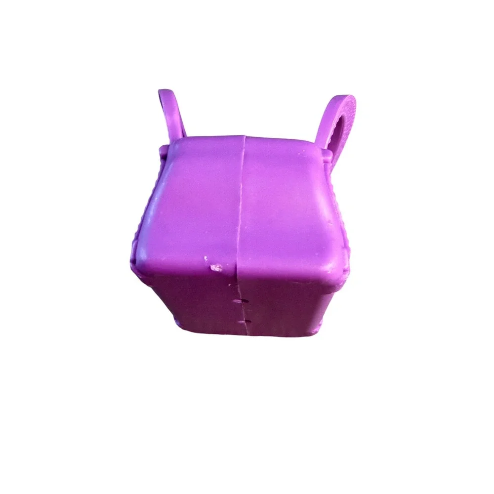Littlest Pet Shop Purple Keychain Carrier Bag Charm Toy Accessory Paw Prints - Picture 5 of 9